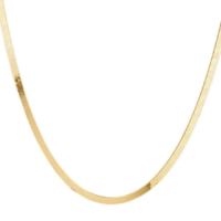 Gold Plated Stainless Steel Herringbone Necklace