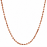 4mm Rope Chain Rose Gold Stainless Steel Necklace