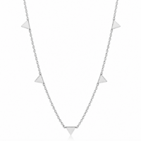 Silver Colour Stainless Steel Triangles Choker