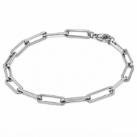 Silver Plated Paperclip Link Bracelet