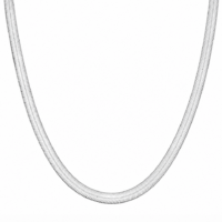 5mm Herringbone Snake Silver Stainless Steel Necklace