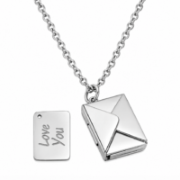 Silver Plated Openable Love Letter Necklace