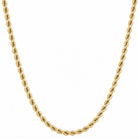 4mm Rope Gold Colour Chain Twist Necklace