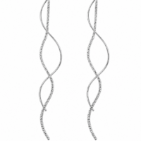 Silver Wave Thread-Through Featherlite Earrings