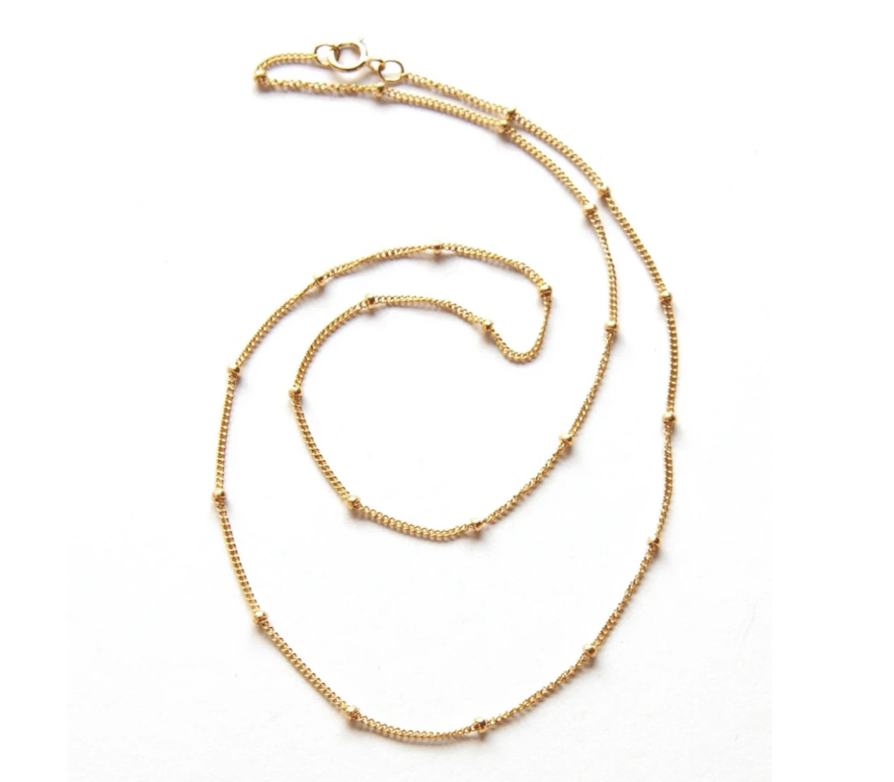 Dainty Gold Stainless Steel Paper Satellite Necklace - Image 3
